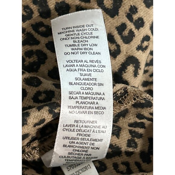 Chicos Embroidered Leopard Print Tunic Top With Bell Sleeves Size 0 100% Cotton - Picture 6 of 9